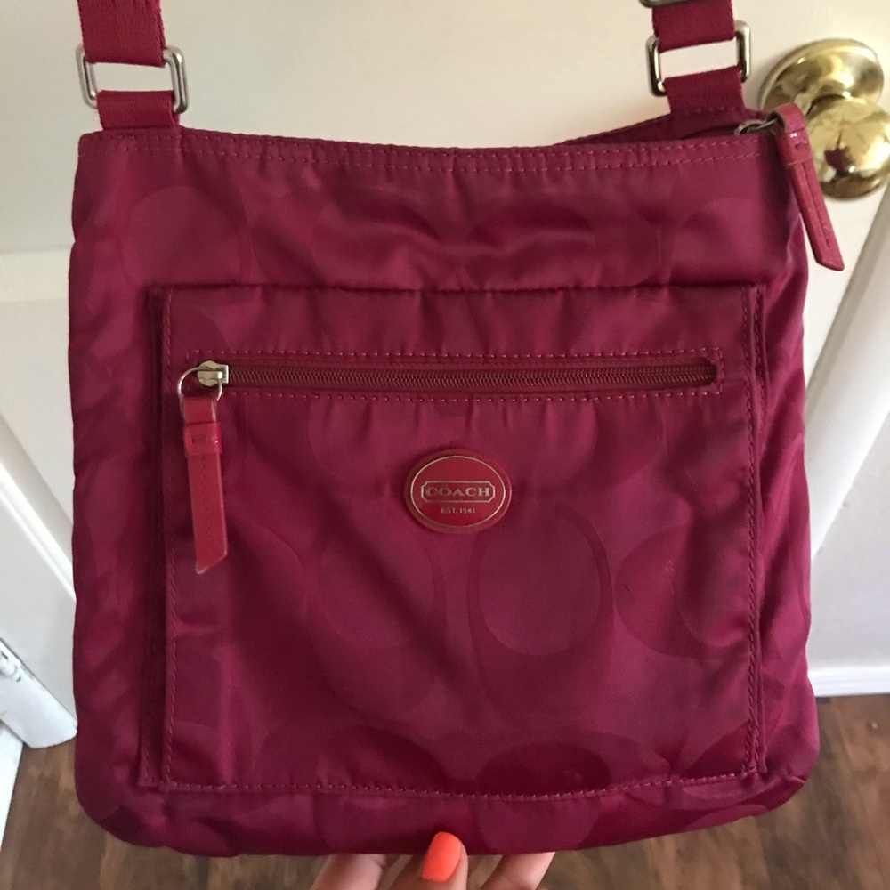Magenta Coach Crossbody Bag